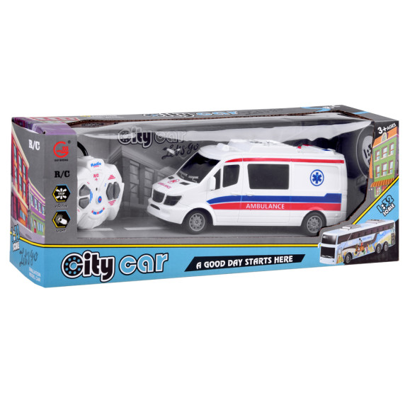 Mașină ambulanță cu telecomandă - Inlea4Fun CITY CAR