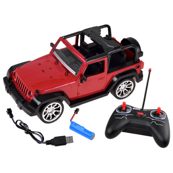 Mașină off-road cu telecomandă RC - Inlea4Fun BOARSE V8 Engine - roșu