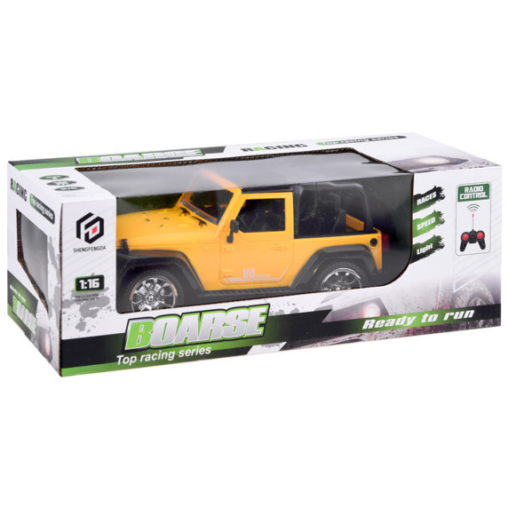 Mașină off-road cu telecomandă RC -  Inlea4Fun BOARSE V8 Engine - galben