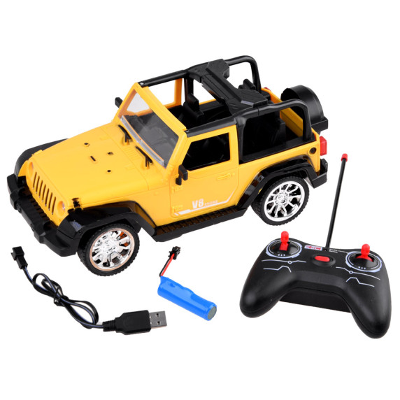 Mașină off-road cu telecomandă RC -  Inlea4Fun BOARSE V8 Engine - galben