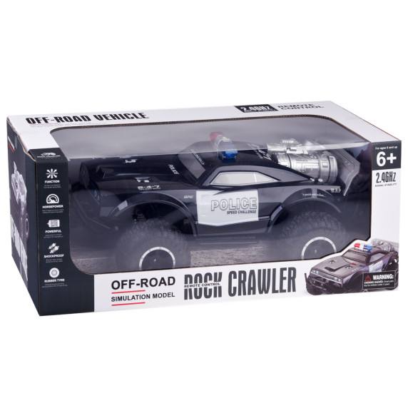 RC Policajné vozidlo na diaľkové ovládanie Inlea4Fun ROCK CRAWLER