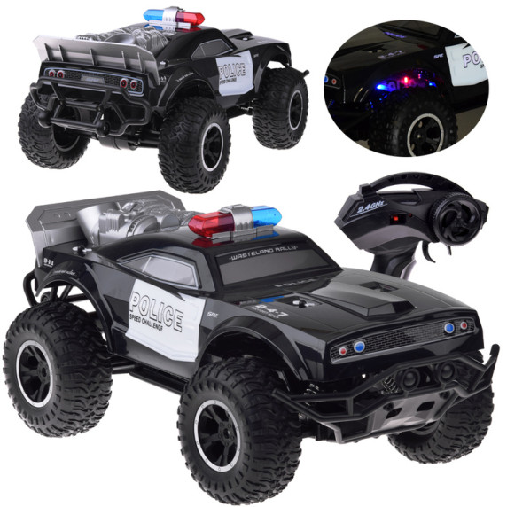 RC Policajné vozidlo na diaľkové ovládanie Inlea4Fun ROCK CRAWLER