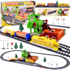 Trenul electric cu vagoane și carieră - Inlea4Fun CONSTRUCTION TRAIN - 