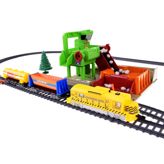 Trenul electric cu vagoane și carieră - Inlea4Fun CONSTRUCTION TRAIN