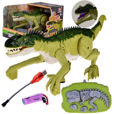 RC dinosaurus s diaľkovým ovládaním Inlea4Fun DINOSAUR WORLD - zelený - 