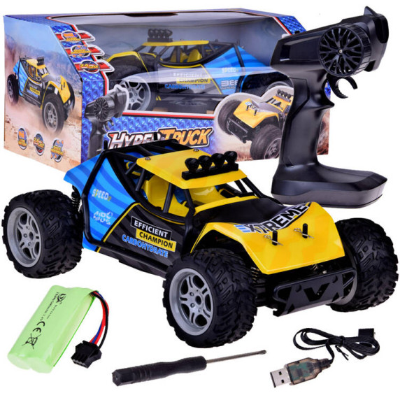 RC Távirányítós terepjáró Inlea4Fun HYPER TRUCK - sárga