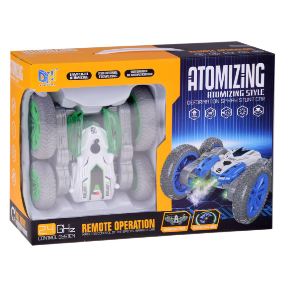Mașină RC cascadorie interactivă ATOMIZING – verde