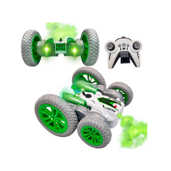 Mașină RC cascadorie interactivă ATOMIZING – verde
