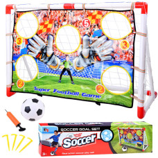 Poartă fotbal cu țintă - 120 x 78 cm Inlea4Fun - SOCCER GOAL SET - 