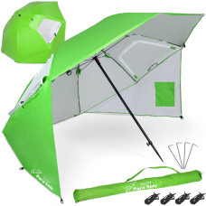 Umbrela tip cort de plaja 240 cm UPF 50+ Chalkidiki Para Sole - verde deschis - 