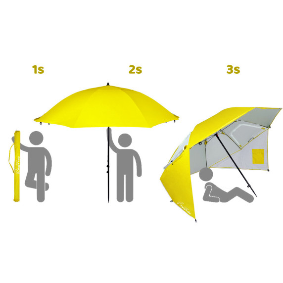 Plážový slnečník 240 cm UPF 50+ Ibiza Para Sole - žltý