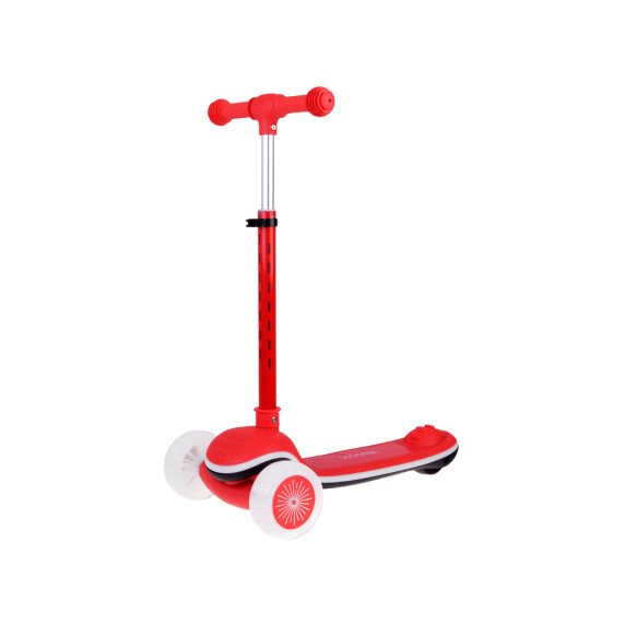 Balančná kolobežka 3-kolesová so zvukovými a svetelnými efektmi SCOOTER - červená