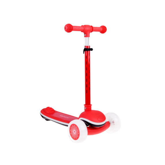 Balančná kolobežka 3-kolesová so zvukovými a svetelnými efektmi SCOOTER - červená
