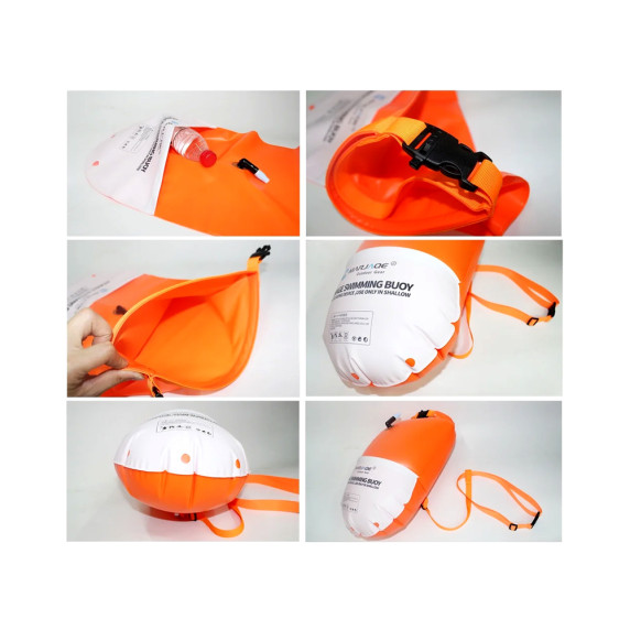 Felfújható biztonsági bója úszózsákhoz 10 literes STORAGE SWIMMING BUOY
