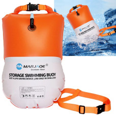 Nafukovacia bezpečnostná bója na plávanie, vodotesný vak 10 l STORAGE SWIMMING BUOY - 