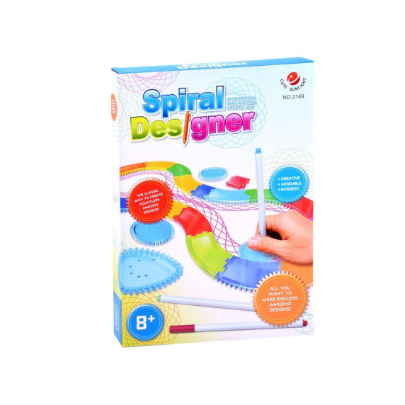 Spirográf készségfejlesztő rajzkészlet Inlea4Fun SPIRAL DESIGNER