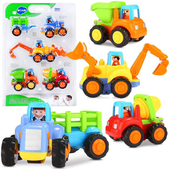 Építőipari játékautók 4 darab HOLA Farm ´n Country Vehicle Set