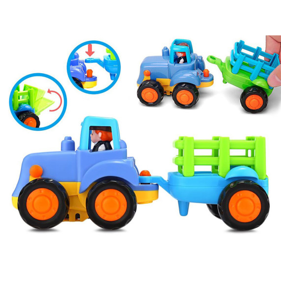 Építőipari játékautók 4 darab HOLA Farm ´n Country Vehicle Set