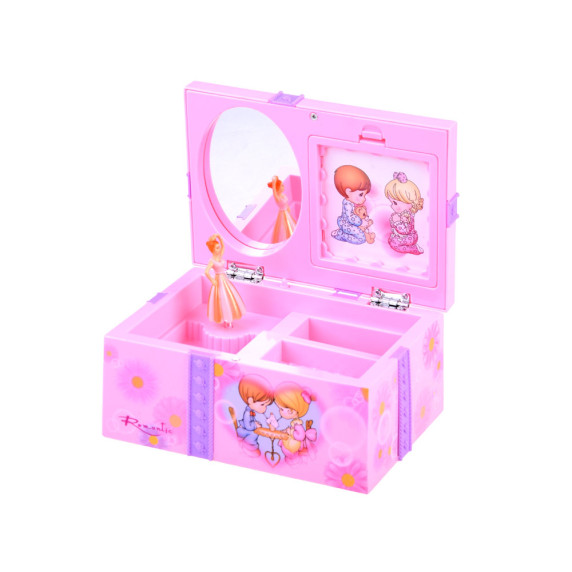 Ékszerdoboz balerinával Inlea4Fun MUSICAL JEWELLERY BOX - rózsaszín