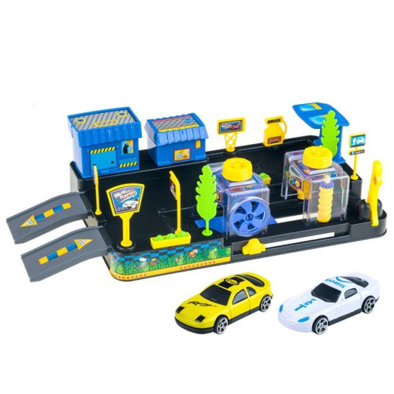 Stație benzină cu spălătorie auto - Inlea4Fun CARWASH PLAYSET