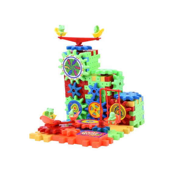 Fogaskerék építőjáték 81 darabos Inlea4Fun MAGICAL BLOCKS