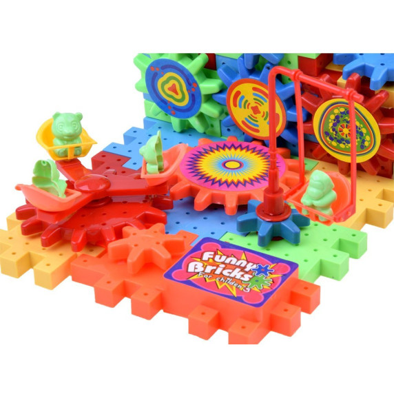 Fogaskerék építőjáték 81 darabos Inlea4Fun MAGICAL BLOCKS