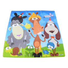 Covoraș puzzle din spumă Animale  - 37cm x 37cm -  Inlea4Fun ZA3151 - 