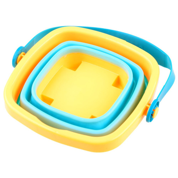 Set jucării pentru nisip cu găleată pliabilă - Inlea4Fun FOLDING BUCKET