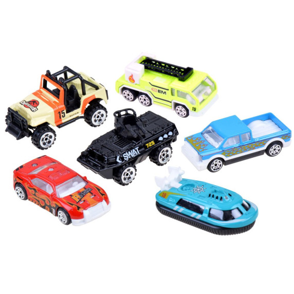 Fém játékautó készlet 6 darab Inlea4Fun DIE CAST - Mix