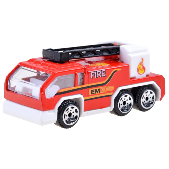 Set vehicule metalice - Inlea4Fun DIE CAST - 6 piese vehicule de pompieri