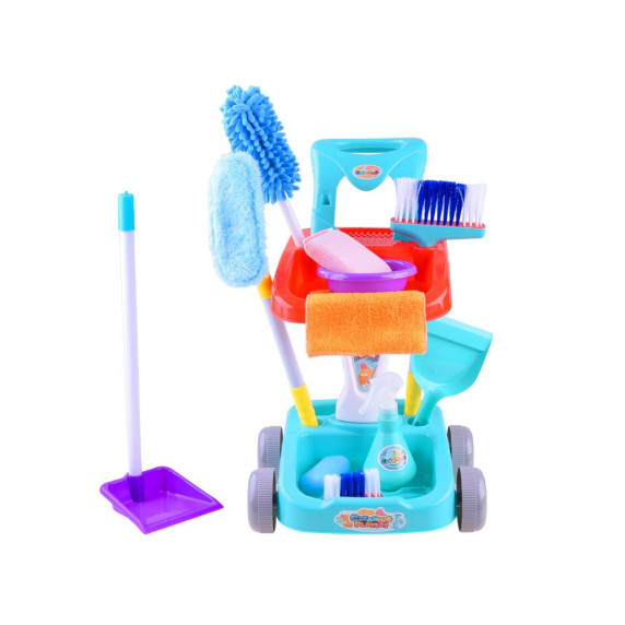 Játék takarítókocsi kiegészítőkkel Inlea4Fun CLEANING PLAYSET