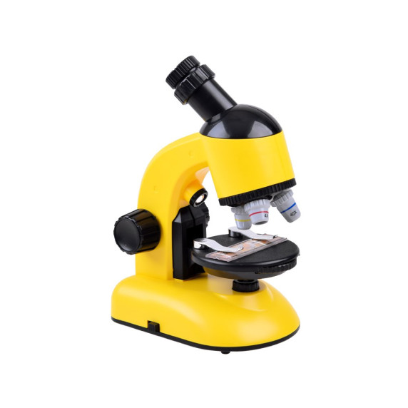 Microscop pentru copii cu accesorii - Inlea4Fun SCIENTIFIC MICROSCOPE  - Galben