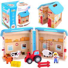 Összecsukható fa játszóház állatokkal Kids Toyland FARM - 