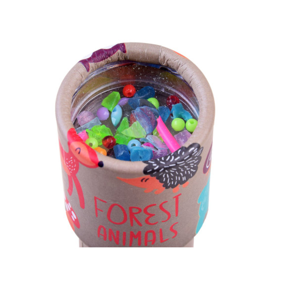 Caleidoscop rotativ pentru copii -  Inlea4Fun FOREST ANIMALS - marou