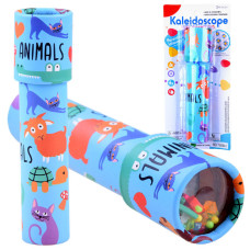 Caleidoscop rotativ pentru copii - Inlea4Fun FOREST ANIMALS - albastru - 