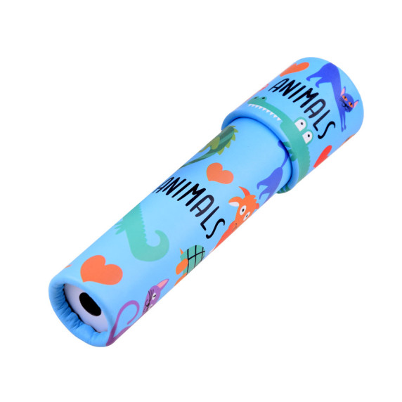 Caleidoscop rotativ pentru copii - Inlea4Fun FOREST ANIMALS - albastru