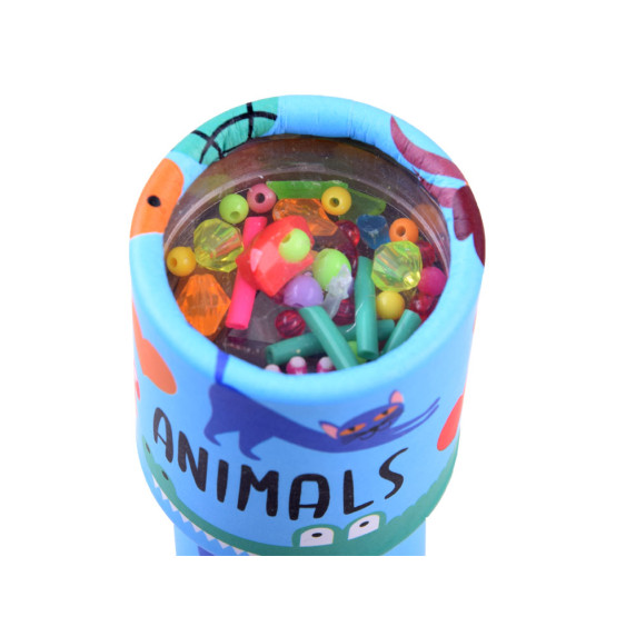 Caleidoscop rotativ pentru copii - Inlea4Fun FOREST ANIMALS - albastru
