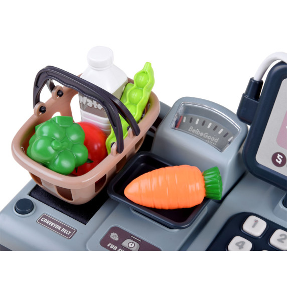 Detská pokladňa s príslušenstvom 25 prvkov HAPPY SHOPPING