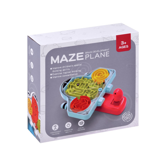 Joc arcade labirint în formă de rachetă spațială - Inlea4Fun MAZE PLANE