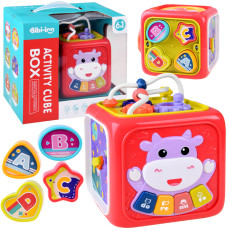 Cub educativ interactiv pentru copii - Inlea4Fun ACTIVITY CUBE BOX - roz - 