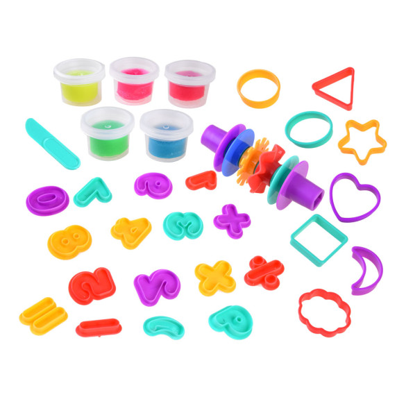 Set plastelină cu forme și numere  - Inlea4Fun MATHEMATICS  & SHAPE LEARNING