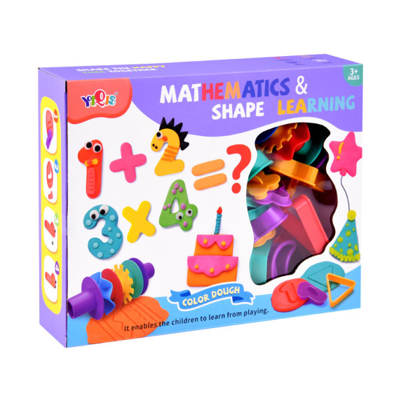 Set plastelină cu forme și numere  - Inlea4Fun MATHEMATICS  & SHAPE LEARNING