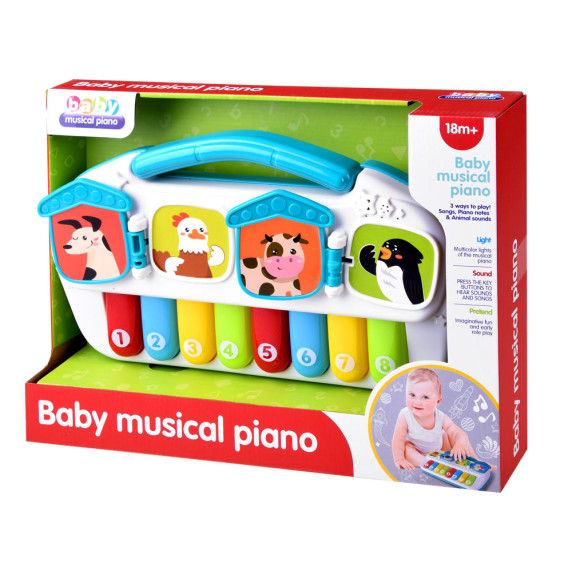 Interaktív játék zongora Inlea4Fun BABY MUSICAL PIANO