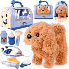 Set micul veterinar cu câine interactiv - Inlea4Fun MEDICAL PET CAGE - 
