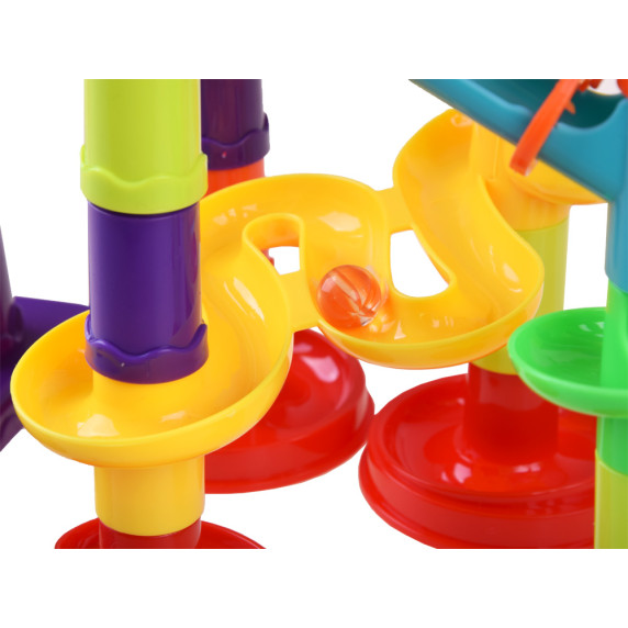 Műanyag golyópálya 113 darabos Inlea4Fun MARBLE RUN ZA4378