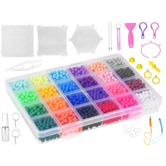 Set mărgele cu 24 culori - Inlea4Fun WATER-SPRAYING MAGIC BEADS