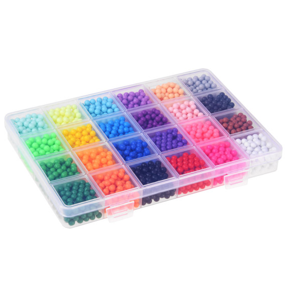 Set mărgele cu 24 culori - Inlea4Fun WATER-SPRAYING MAGIC BEADS