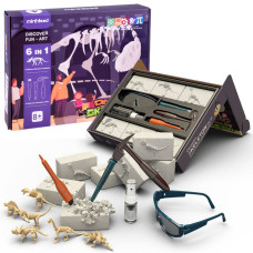 Set arheologic 6 în1 - Inlea4Fun DINOSAUR SKELETON - Dinozauri - 