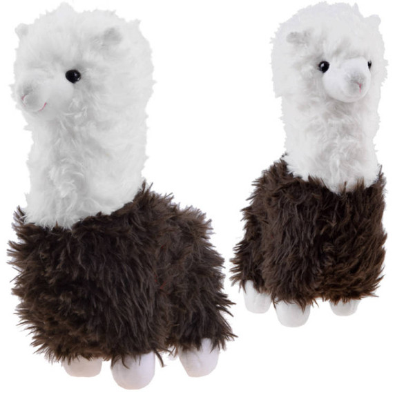 Jucărie de pluș pufoasă alpaca 28cm Inlea4fun - maro