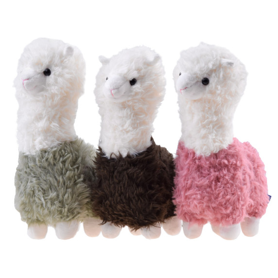 Jucărie de pluș pufoasă alpaca 28cm Inlea4fun - maro